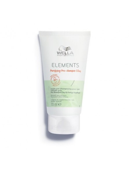 Wella Professionals ELEMENTS Pre-shampoo Clay Valantis molis riebiai galvos odai 70ml.
