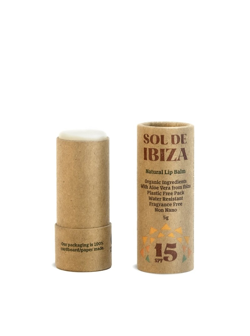Sol De Ibiza NATURAL LIP BALM Apsauginis lūpų balzamas su SPF 15, 5 g.