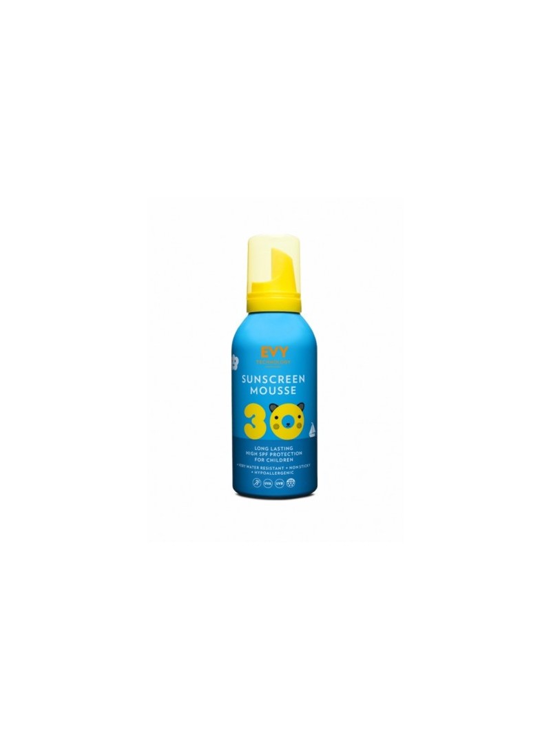 Evy SUNSCREEN MOUSSE Putos apsaugai nuo saulės vaikams SPF 30, 150 ml.