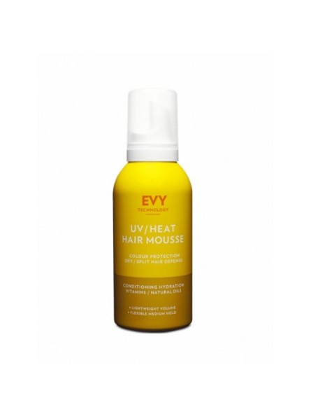 Evy UV/HEAT HAIR MOUSSE Putos plaukų apsaugai nuo saulės ir karščio, 150 ml.