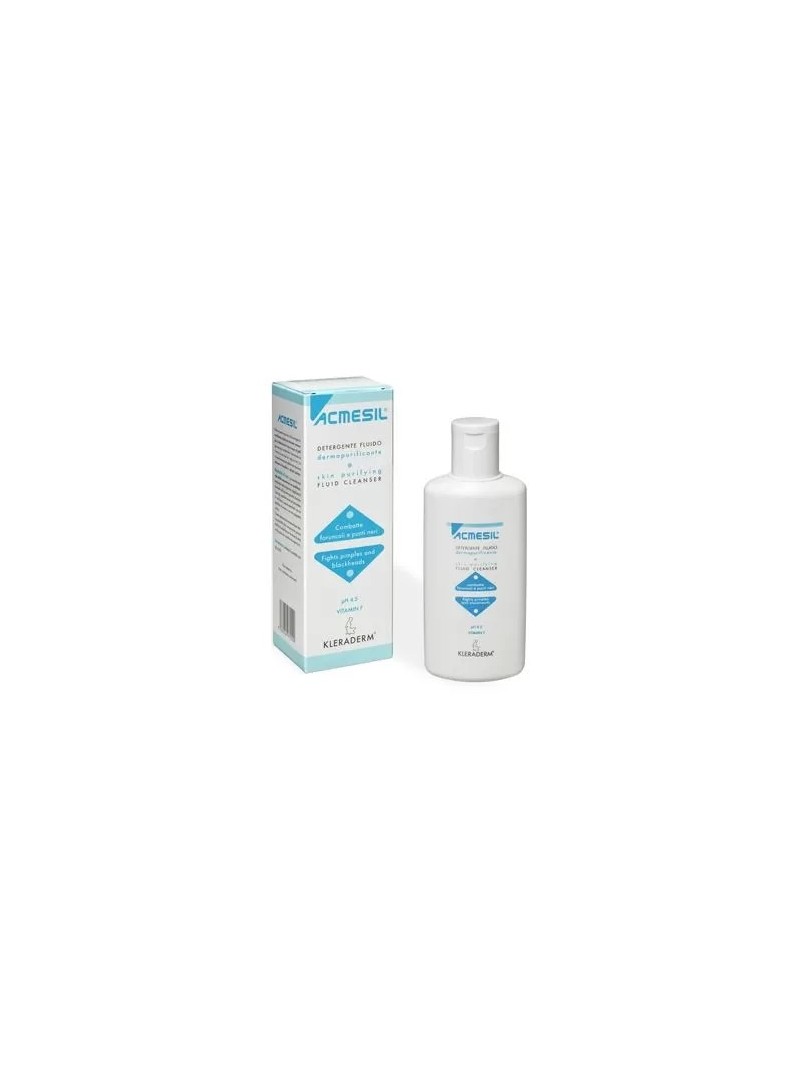 Kleraderm ACMESIL FLUID CLEANSER Spuoguotos ir inkštiruotos odos valiklis pH 4,5, 200 ml.