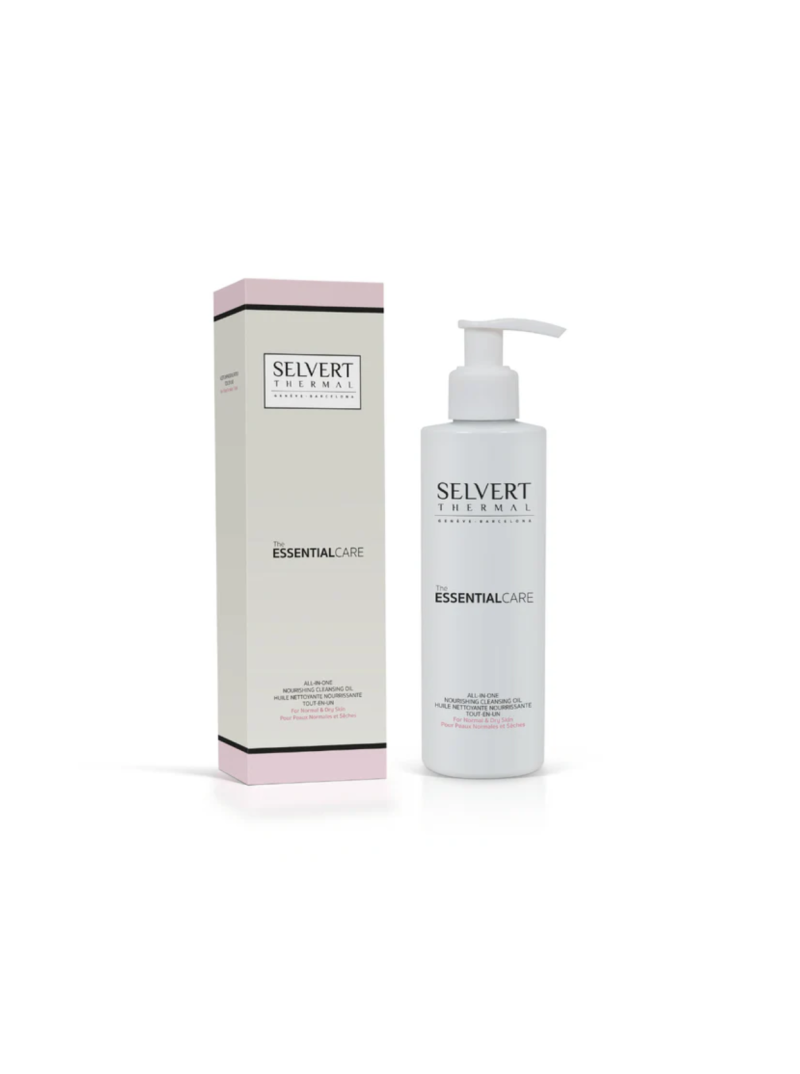 Selvert Thermal ALL-IN-ONE NOURISHING CLEANSING OIL FOR NORMAL & DRY SKIN Aliejinis prausiklis, 200 ml.