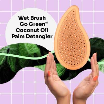 WETBRUSH GO GREEN™ PALM delne telpantis šepetys su kokosų aliejumi, orange