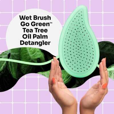 WETBRUSH GO GREEN™ PALM delne telpantis šepetys su arbatmedžių aliejumi, green