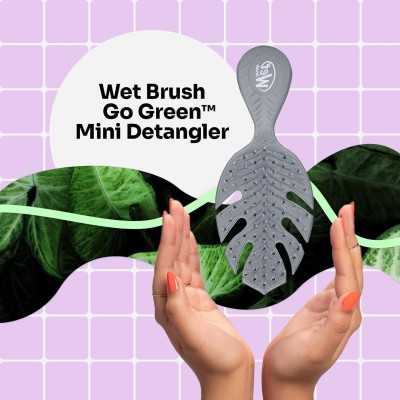 WETBRUSH GO GREEN MINI DETANGLER GREY plaukų šepetys