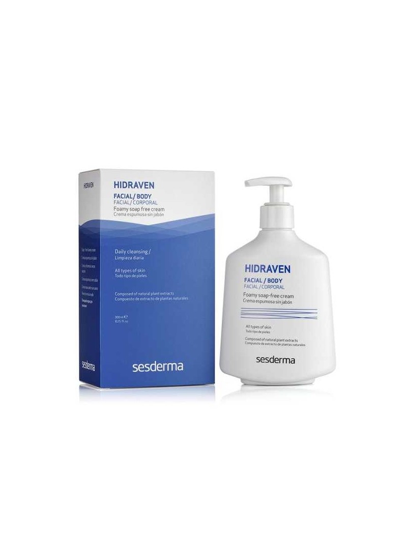 Švelnus bemuilis veido prausiklis Sesderma HIDRAVEN, 300 ml