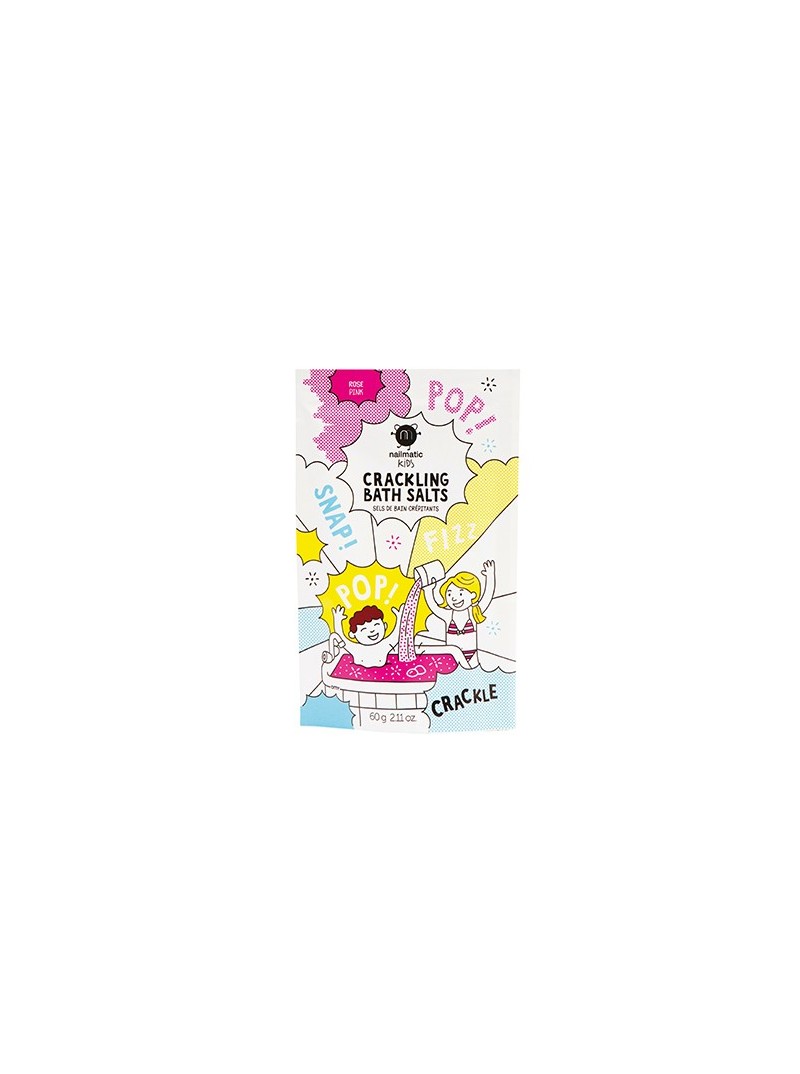 Nailmatic KIDS PINK Crackling Bath salts spragsinti vonios druska, 60 g.