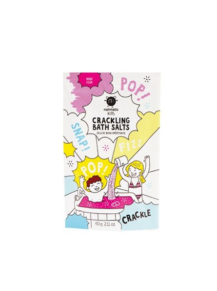 Nailmatic KIDS PINK Crackling Bath salts spragsinti vonios druska, 60 g.