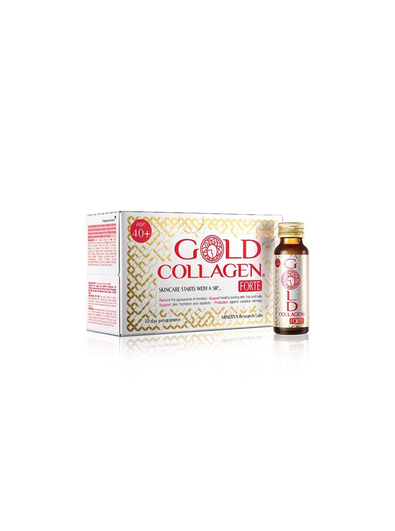 GOLD COLLAGEN FORTE geriamas kolagenas žmonėms nuo +40 metų, 10x50 ml.