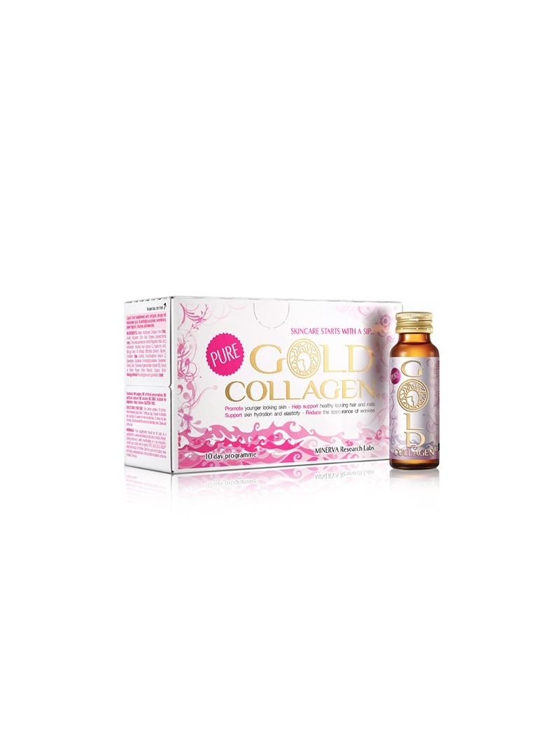 GOLD COLLAGEN PURE geriamas kolagenas pastebėjus pirmuosius senėjimo požymius, 10x50 ml.