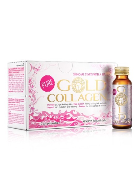 GOLD COLLAGEN PURE geriamas kolagenas pastebėjus pirmuosius senėjimo požymius, 10x50 ml.