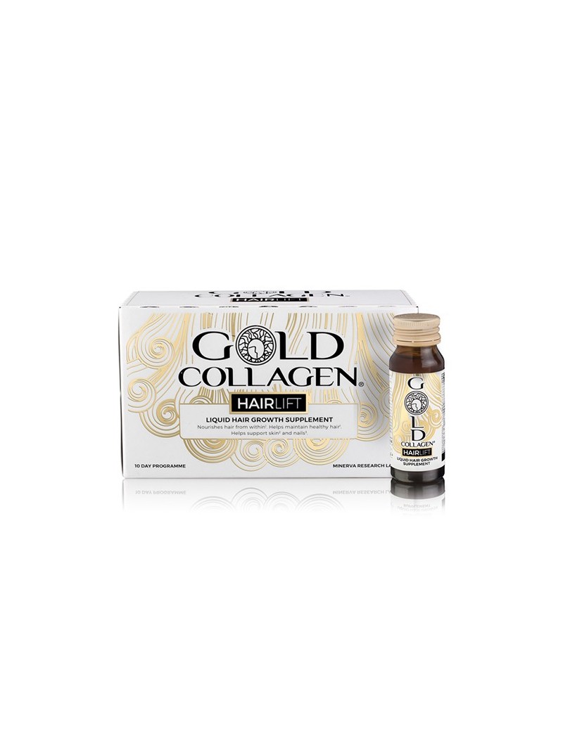 GOLD COLLAGEN HAIRLIFT geriamas kolagenas plaukams stiprinti, 10x50 ml.