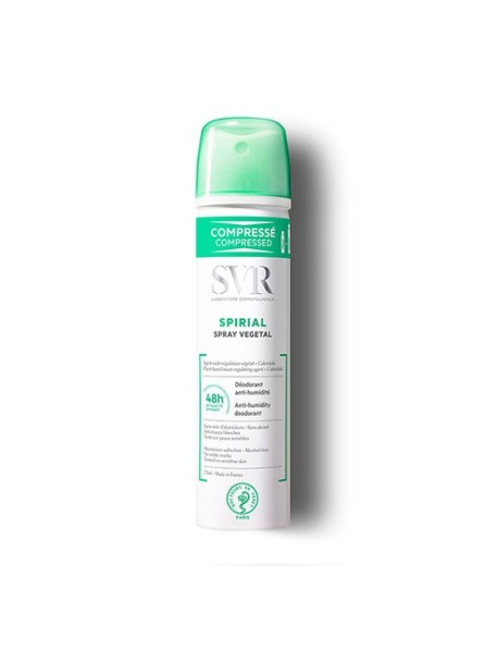 SVR SPIRIAL VEGETAL SPRAY purškiamas dezodorantas be aliuminio druskų, 75 ml.