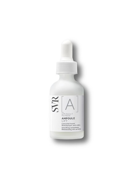 SVR [A] AMPOULE LIFT priešraukšlinis vitamino A koncentratas, 30 ml.