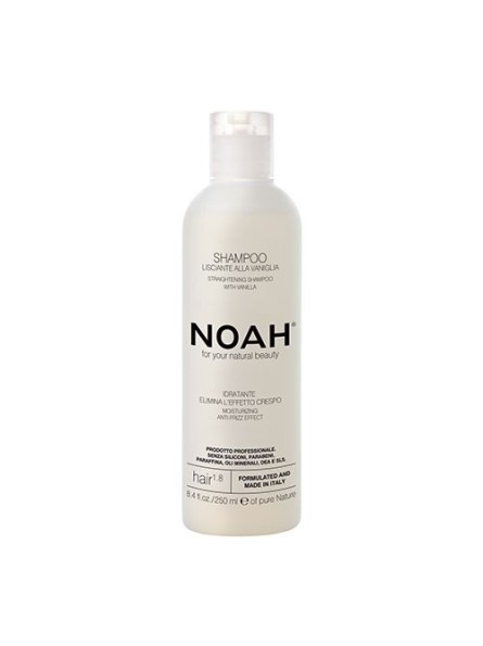 Noah 1.8 plaukus tiesinantis šampūnas su vanile, 250 ml.