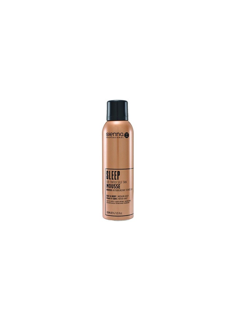 Sienna-X SLEEP TAN TINTED MOUSSE naktinės savaiminio įdegio putos su Q10, 200 ml.