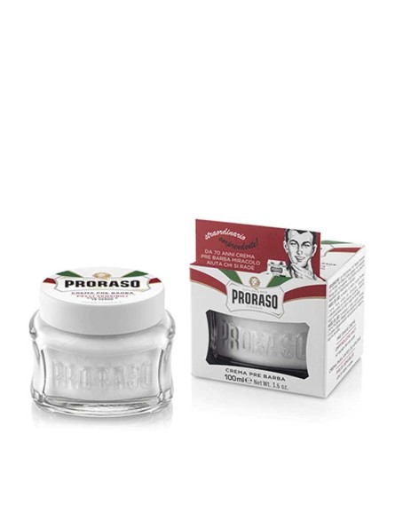 Proraso WHITE LINE PRE-SHAVE CREAM jautrios odos kremas prieš skutimąsi, 100 ml.