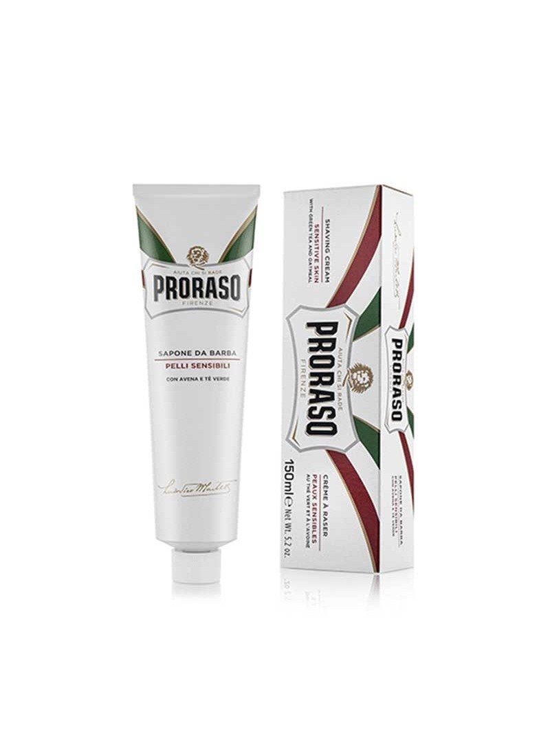 Proraso WHITE LINE SHAVING CREAM raminantis skutimosi kremas jautriai odai, 150 ml.