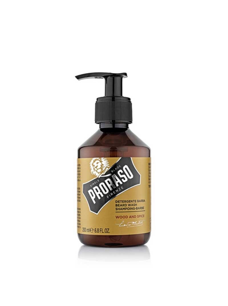 Proraso WOOD&SPICE BEARD WASH barzdos šampūnas, 200 ml.