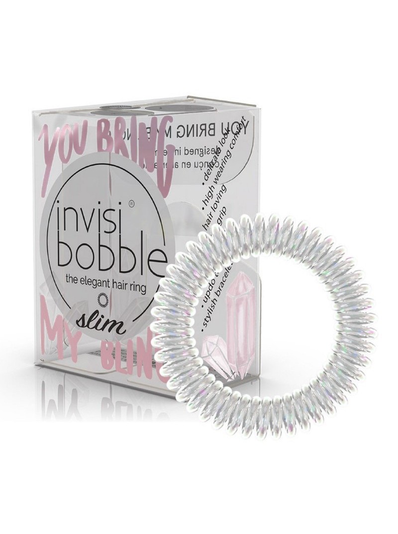 Invisibobble SLIM TRACELESS HAIR RING SPARKS FLYING YOU BRING MY BLING plaukų gumytės, 3 vnt.