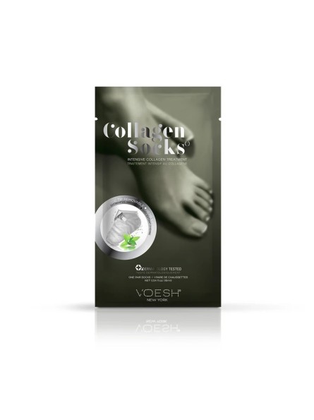 Voesh COLLAGEN SOCKS minkštinanti ir vėsinanti kaukė pėdoms su fitokolagenu ir pipirmėte, 1 pora