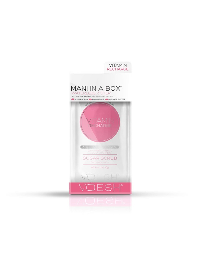 Voesh WATERLESS MANI IN A BOX 3IN1 VITAMIN RECHARGE atnaujinanti procedūra rankoms su vitamino C ekstraktais, 1 vnt.