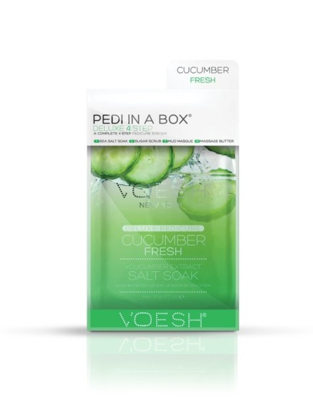 Voesh PEDI IN A BOX 4IN1 CUCUMBER FRESH gaivinanti procedūra kojoms su agurkų ekstraktais, 1 vnt.