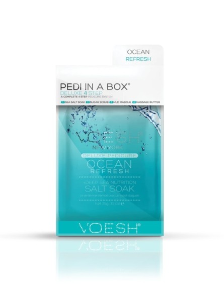 Voesh PEDI IN A BOX 4IN1 OCEAN REFRESH atnaujinanti ir gaivinanti procedūra kojoms, 1 vnt.