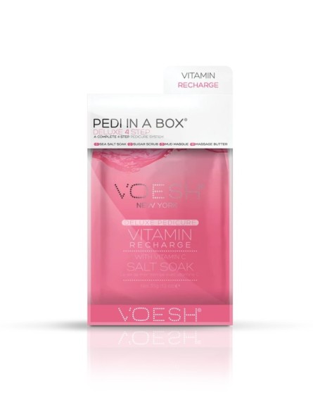 Voesh PEDI IN A BOX 4IN1 VITAMIN RECHARGE atstatanti procedūra kojoms su vitaminu C, 1 vnt.