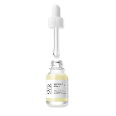 SVR AMPOULE RELAX naktinis, raminantis paakių serumas, 15 ml.