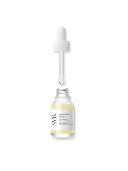 SVR AMPOULE RELAX naktinis, raminantis paakių serumas, 15 ml.