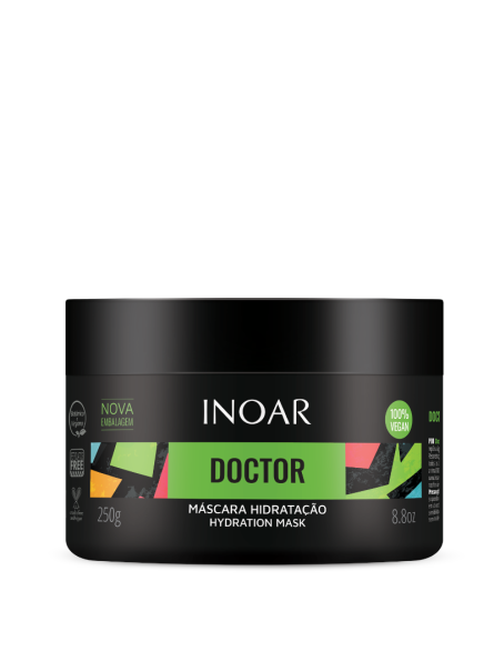 Intensyviai drėkinanti plaukų kaukė Inoar Doctor Hydrating, 250 g.