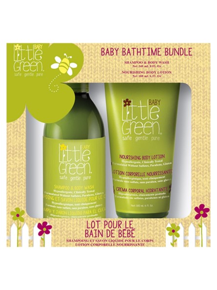 Little Green BABY BATHTIME BUNDLE plaukų ir kūno priežiūros priemonių rinkinys kūdikiams