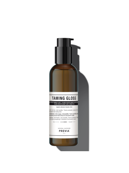 PREVIA TAMING LEAVE-IN GLOSS glotninantis, nenuplaunamas blizgesys, 200 ml.