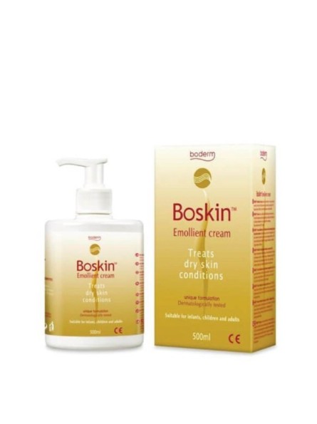 boderm BOSKIN drėkinantis ir raminantis kremas emolientas, 500 ml.