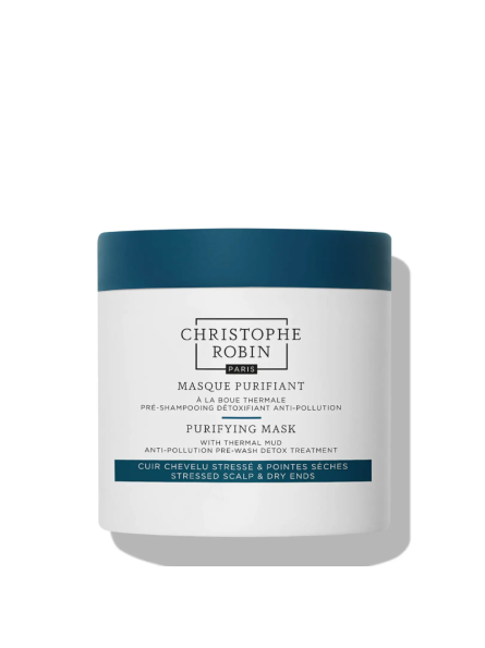 Valomoji plaukų kaukė su terminiu moliu Christophe Robin Purifying Mask