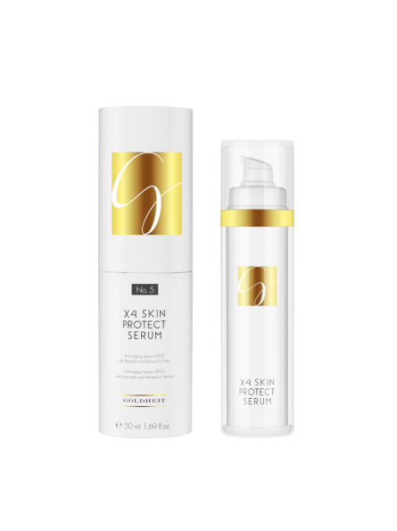 Veido serumas su plataus spektro apsauga nuo saulės Goldheit X4 Skin Protect Serum