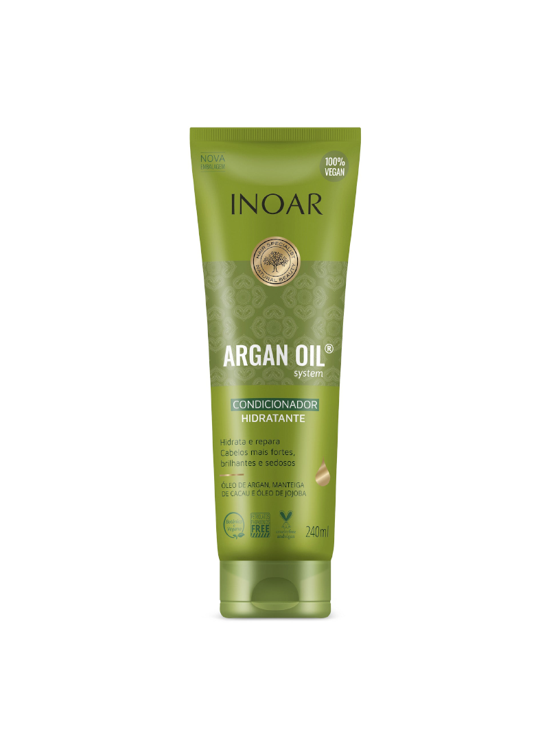 Drėkinantis kondicionierius su argano aliejumi Inoar Argan Oil, 240 ml.