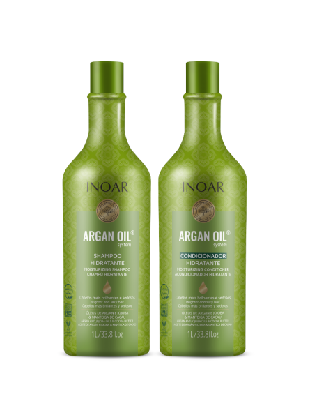 Drėkinantis rinkinys plaukams su argano aliejumi Inoar Argan Oil Duo Kit