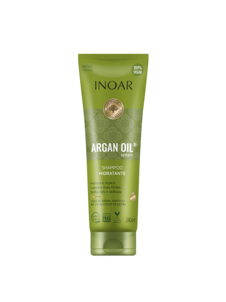 Drėkinantis šampūnas su argano aliejumi Inoar Argan Oil, 240 ml.