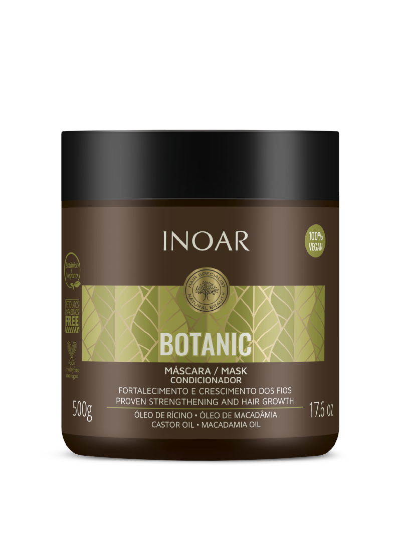 Plaukų kaukė su ricinos aliejumi Inoar Botanic Mask, 500 g.