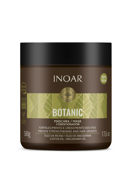 Plaukų kaukė su ricinos aliejumi Inoar Botanic Mask, 500 g.