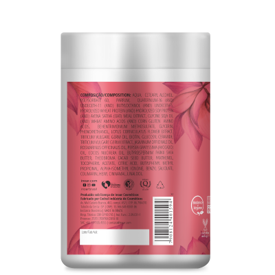 Kaukė silpniems plaukams Inoar Resistance Flor de Lotus, 1000 g.