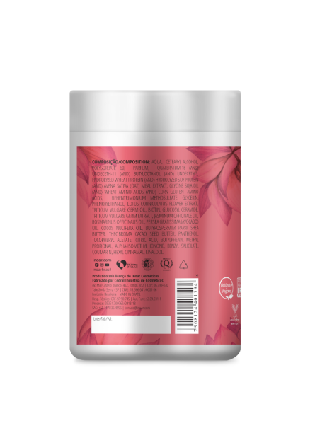 Kaukė silpniems plaukams Inoar Resistance Flor de Lotus, 1000 g.