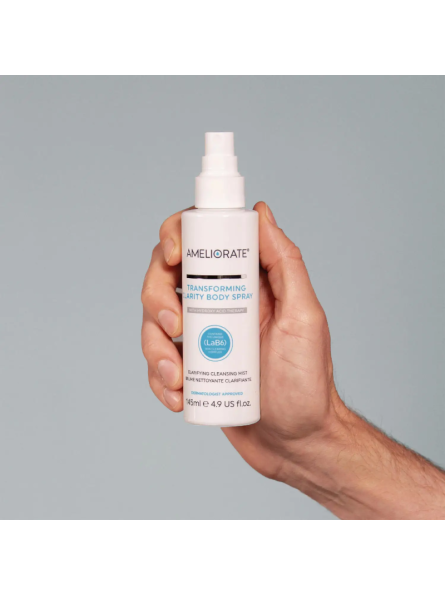 Kūno purškiklis nuo bėrimų AMELIORATE Transforming Clarity Spray, 145 ml.