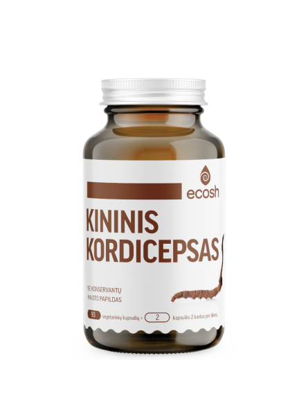 Kininis kordicepsas Ecosh, 90 kapsulių