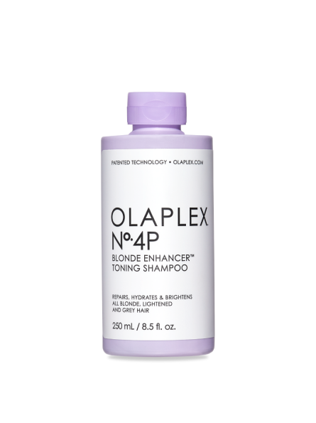 Šampūnas šviesintiems plaukams Olaplex No.4P Blonde Enhancer Toning Shampoo