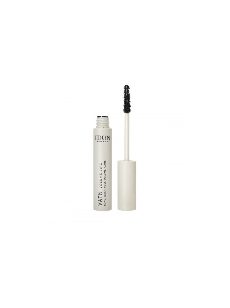 IDUN Minerals MASCARA VATN VOLUME 38°C Suteikiantis apimties vandeniui atsparus blakstienų tušas, 9 ml.