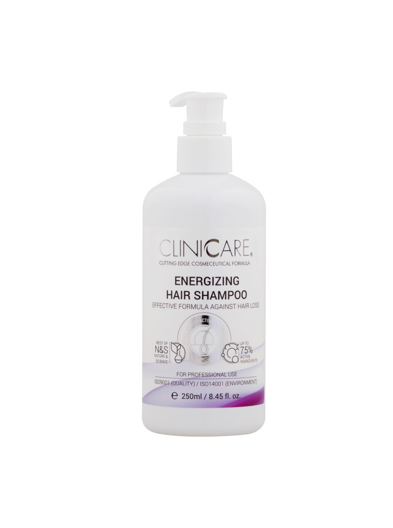 Clinicare ENERGIZING HAIR SHAMPOO Energizuojantis šampūnas nuo plaukų slinkimo, 250 ml.