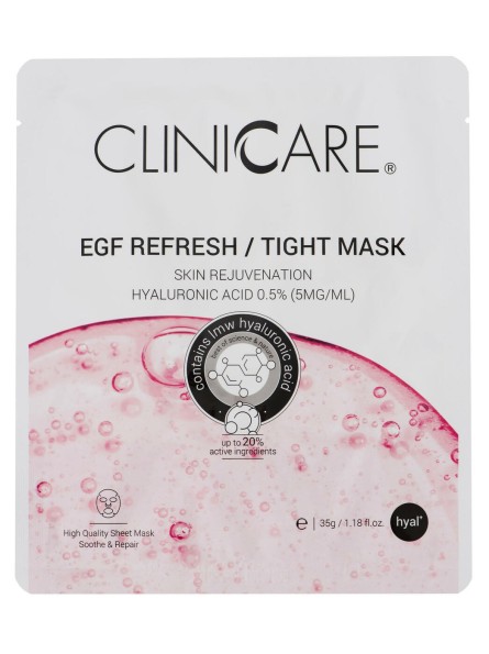 Clinicare EGF REFRESH-TIGHT MASK Priešraukšlinė atjauninamoji lakštinė kaukė, 1 vnt.